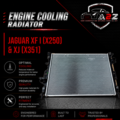 Radiator C2D26048 C2D38733 C2Z10787 Compatible with JAGUAR XF I (X250) & XJ (X351)