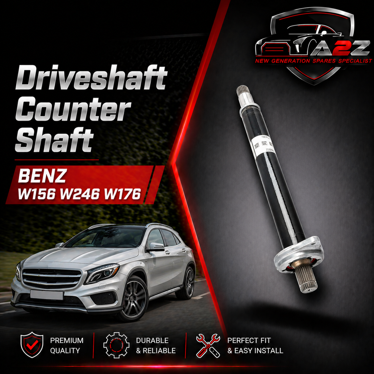 Driveshaft Counter Shaft 2463600274 Compatible With Mercedes Benz W156 W246 W176