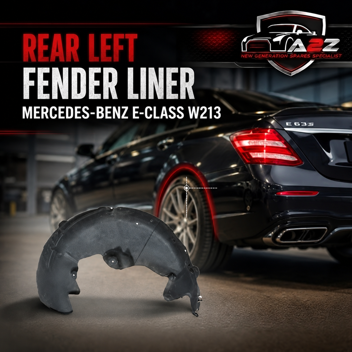 Rear Left Fender Liner 2136900304 Compatible With MERCEDES-BENZ E-CLASS W213 Tag-FEM-73