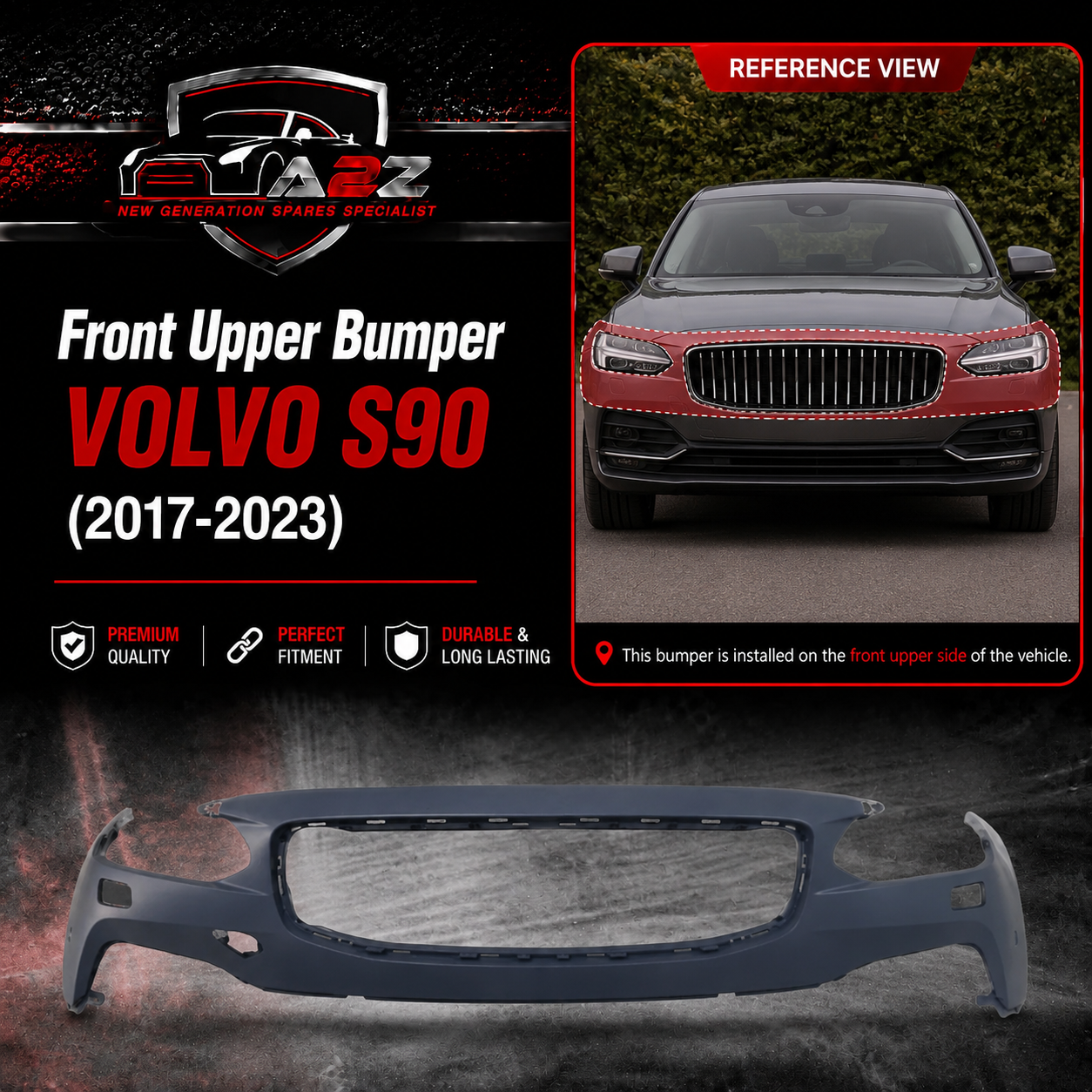 Front Upper Bumper 39844756 Compatible With VOLVO S90 (2017-2023) Tag No.801