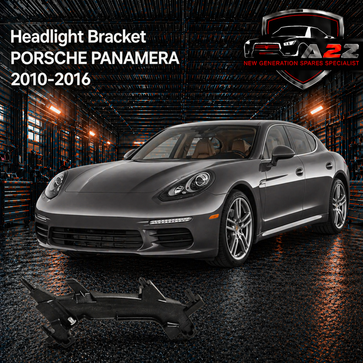 Front Headlamp Retaining Bracket Left 97050553700 & Right 97050553800 Compatible With PORSCHE PANAMERA 2010-2016 Tag No.221