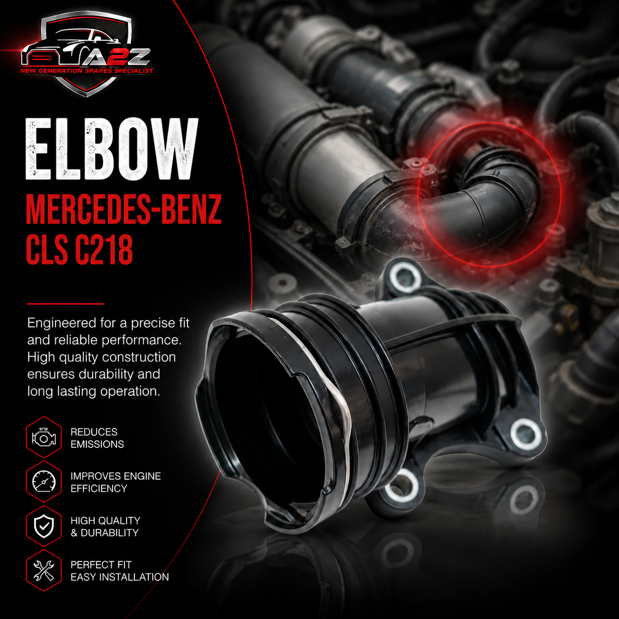 Elbow (Thermostat) 2762000156 2762000056 For MERCEDES-BENZ CLS C218 Tag-E-21