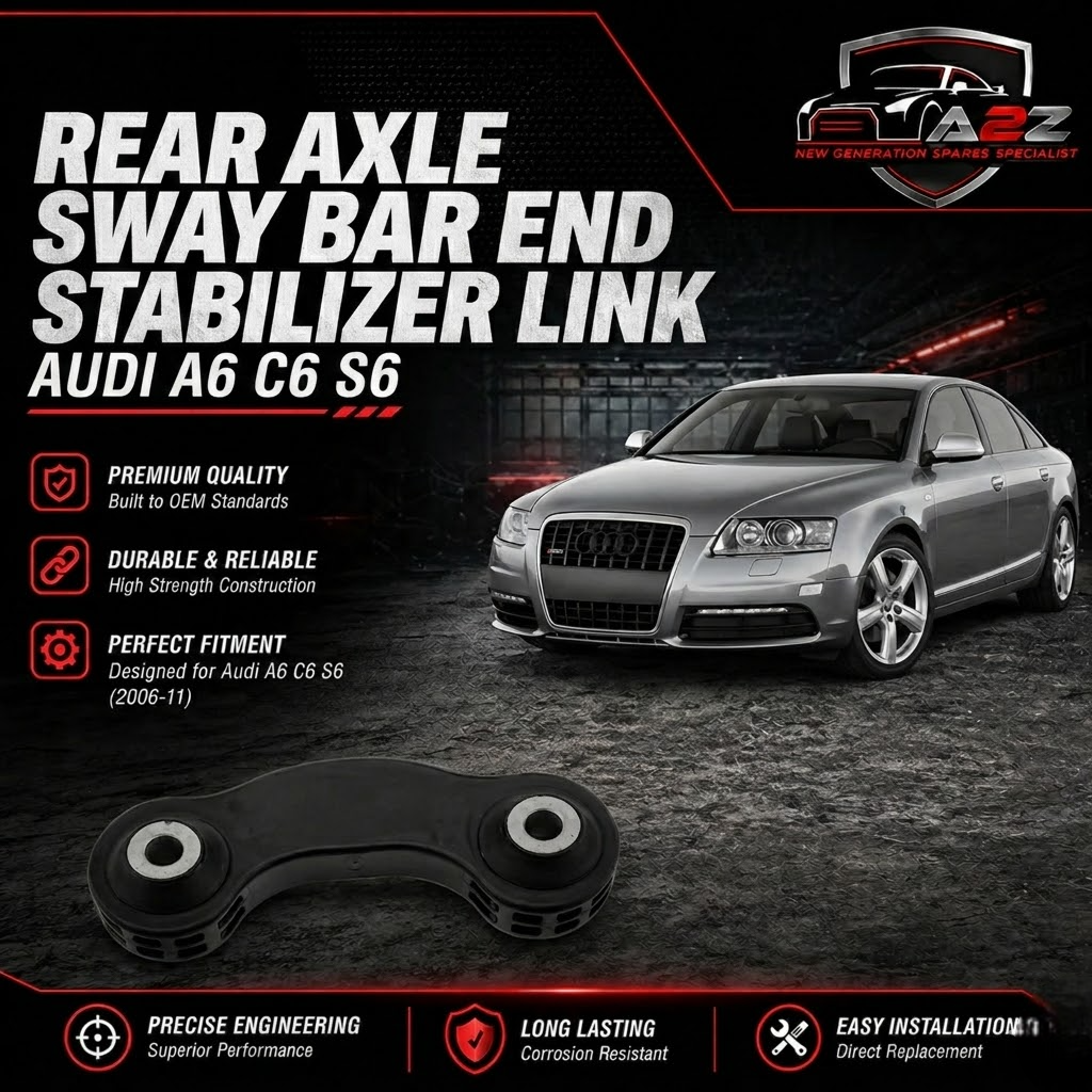Rear Axle Sway Bar End Stabilizer Link Right & Left 4F0505465N Set Compatible With AUDI A6 C6 (4F2) | A6 / S6