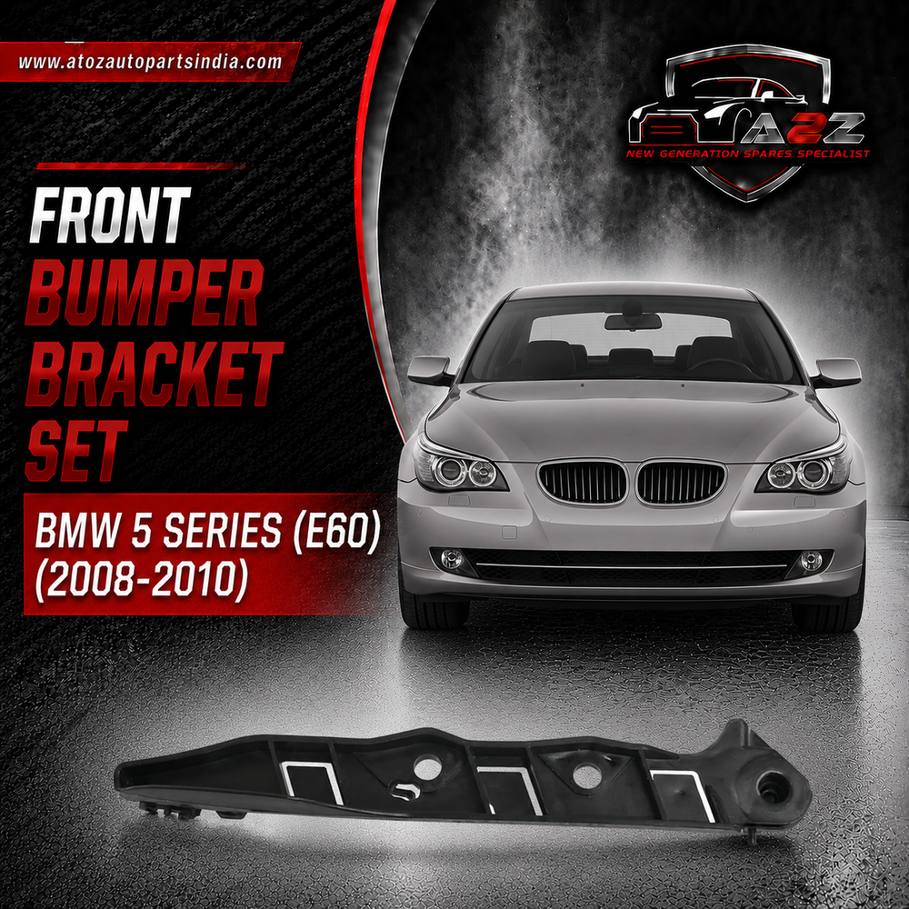 Front Bumper Bracket Left 51117178077 & Right 51117178078 Compatible With BMW 5 Series (E60) (2008-2010) Tag No.1581