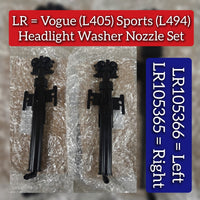 Headlight Washer Nozzle Left LR105366 LR105370 LR109997 LR110227 & Right LR105365 Compatible With Land Rover Vogue (L405) Sports (L494)