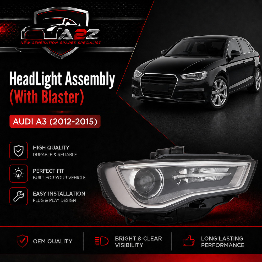 Headlight Headlamp Left 8V0941005C & Right 8V0941006C 8V0941043M 8V0941005C 8V0941043C (With Blaster) Compatible With AUDI A3 (2012-2015) Tag No.166