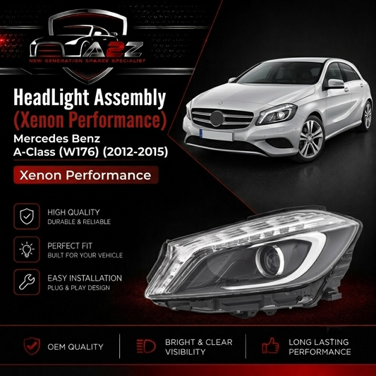 Complete Headlight Assembly (Xenon Performance) Left A1768202761 & Right A1768202861 Compatible With Mercedes Benz A-Class (W176) (2012-2015) Tag No.120