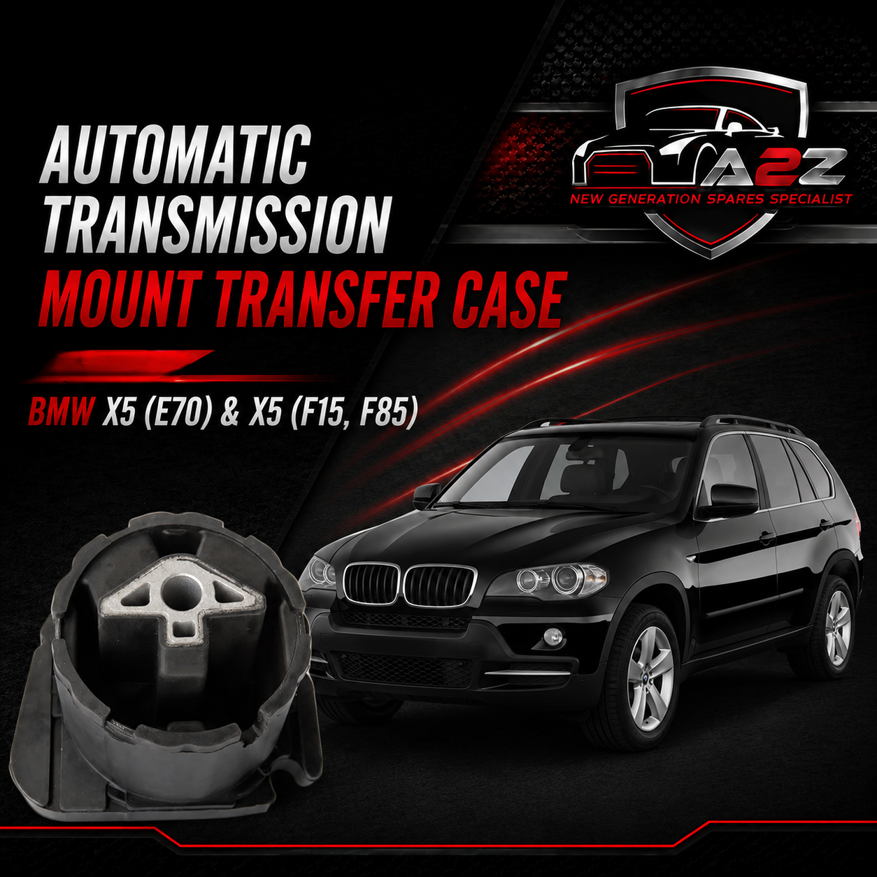 Automatic Transmission Mount Transfer Case 22326780025 22316864675 Compatible With BMW X5 (E70) & X5 (F15, F85)