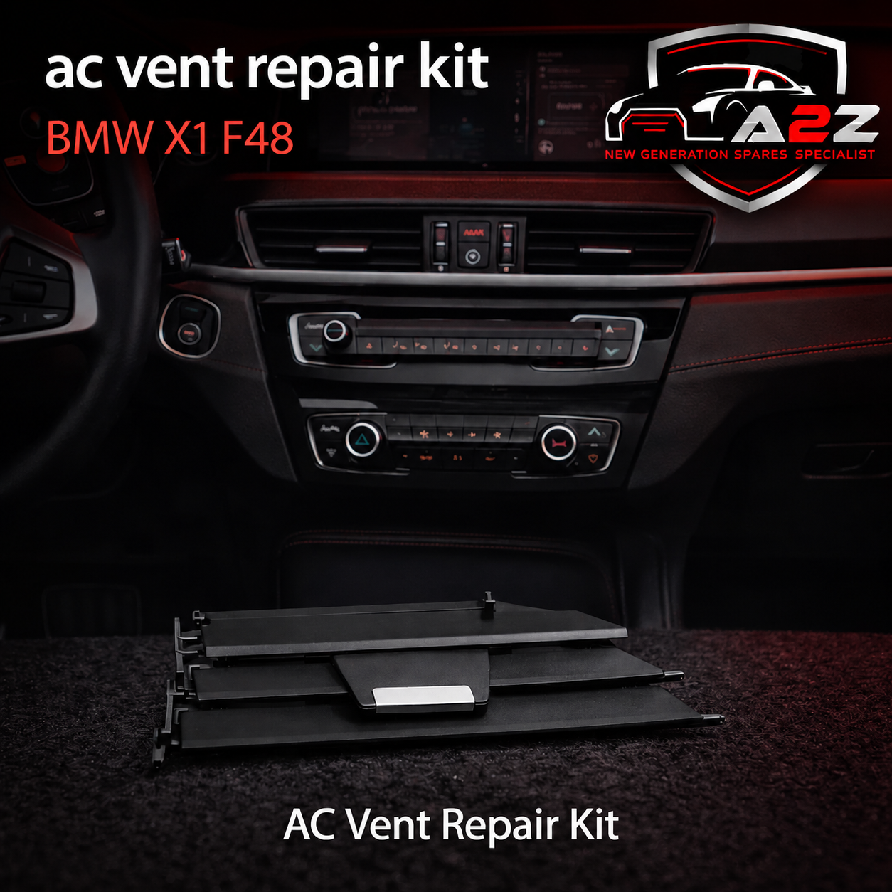 Front Right AC Conditioner Air Vent Grill Outlet Tab Clip Repair Kit 64229292740 Compatible With BMW X1 F48 Tag-ACR-28