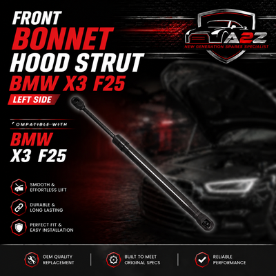 Front Bonnet Hood Strut Set 51237210727 Compatible With BMW X3 (F25)