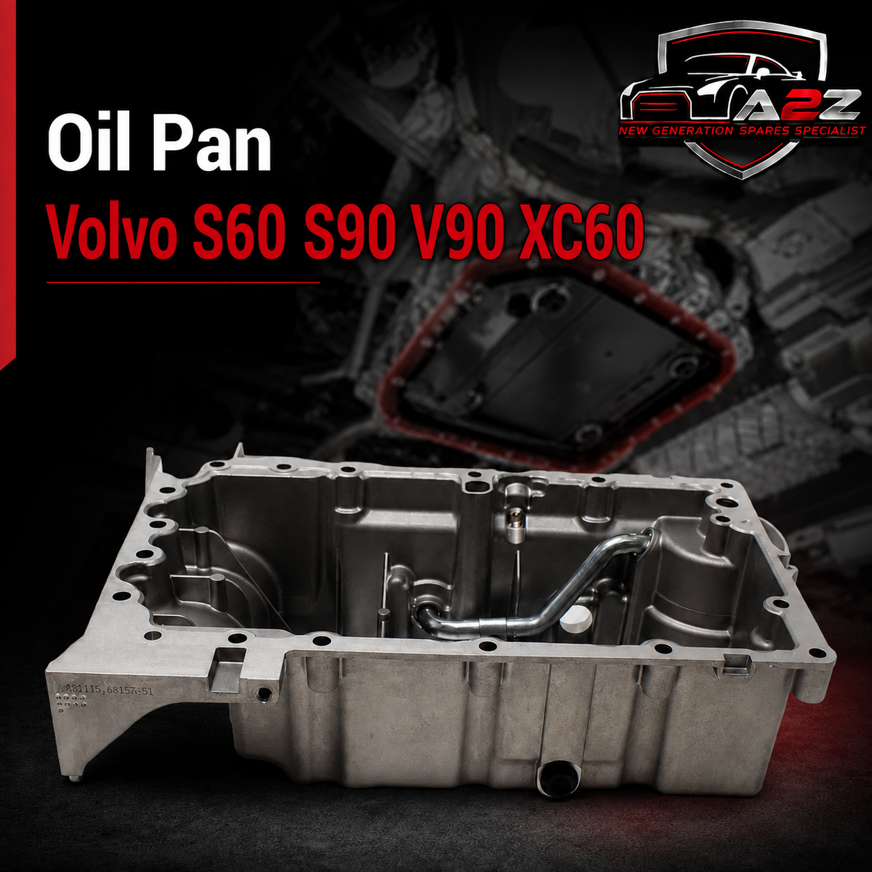 Oil Pan 31460658 Compatible With Volvo S60 S90 V90 XC60