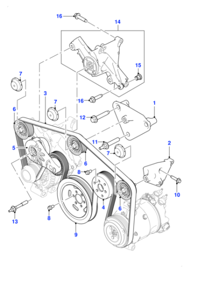 Belt Tensioner With Pulley C2D45642 Compatible With Jaguar XE