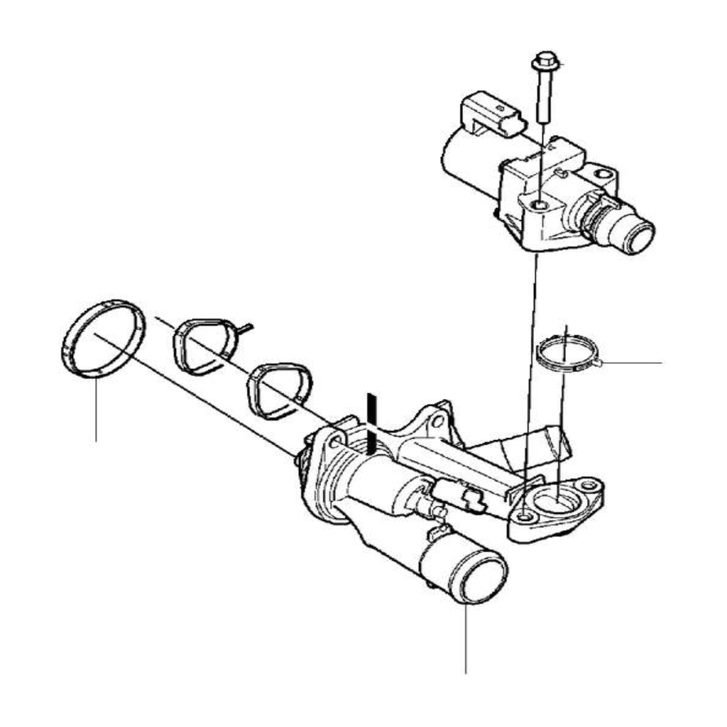 Thermostat Housing 31359806 31339237 Compatible With VOLVO V40 Hatchback (525) Tag No.121