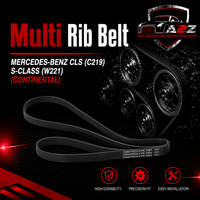 Multi Rib Belt 6PK2404 Compatible With MERCEDES-BENZ CLS (C219) S-CLASS (W221) (CONTINENTAL)