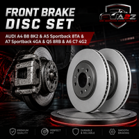 Front Brake Disc Set 4G0615301G 4G0615301M 4G0615301Q 95B615301B Compatible With AUDI A4 B8 8K2 & A5 Sportback 8TA  & A7 Sportback 4GA & Q5 8RB & A6 C7 4G2