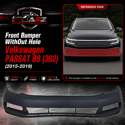 Front Bumper WithOut Hole 3G0807221 Compatible With Volkswagen PASSAT B8 (362) Tag No.132B