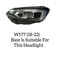 HeadLight Base Compatible With Mercedes Benz W177 (2018-2022) Tag No.119