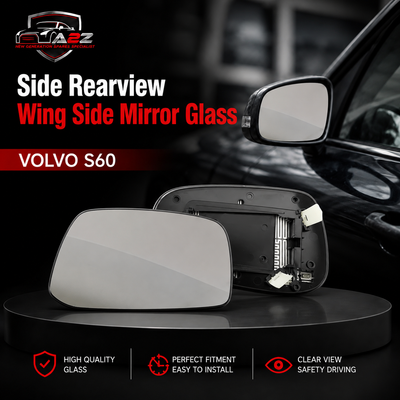 Side Rearview Wing Side Mirror Glass Left & Right Compatible With VOLVO S60 II (134)