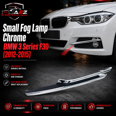 Small Fog Lamp Chrome Left 51117279697 & Right 51117279698 Compatible With BMW 3 Series (F30) (2012-2015) Tag No.432