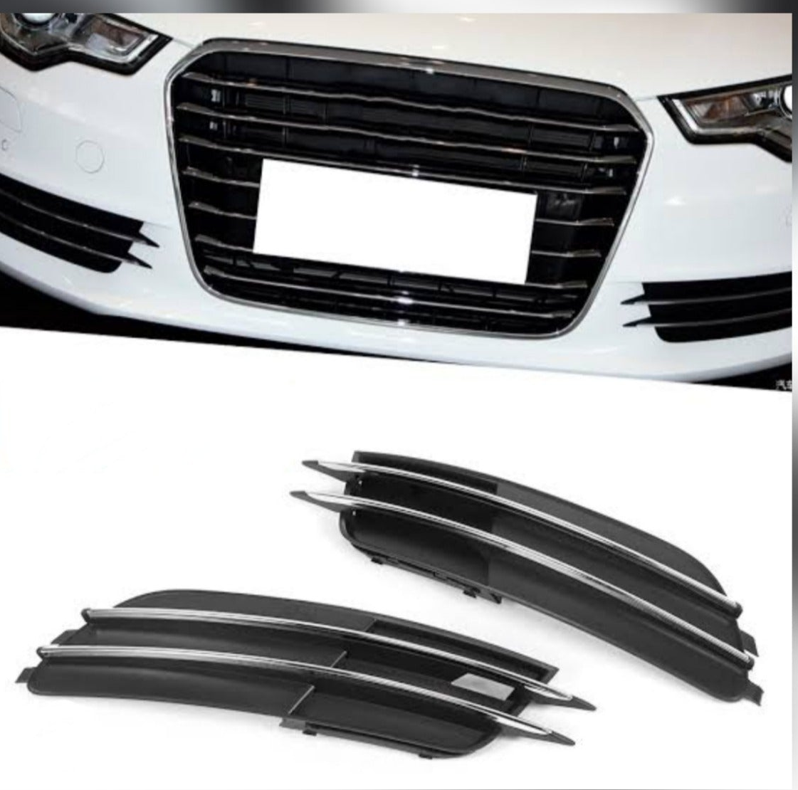 Fog Lamp Cover Left Side 4G0807681A & Right Side 4G0807682A Compatible With Audi A6 (2011-2014) Tag No.31