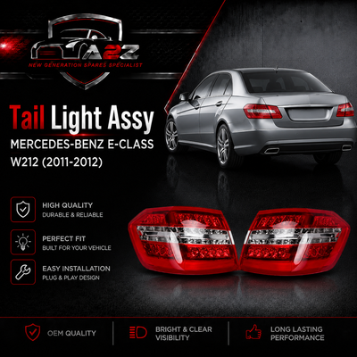 Tail Light Rear Lamp Compatible With MERCEDES-BENZ E-CLASS W212 (2011-2012) Tail Light Rear Lamp Left A2128203564  & Right A2128203664 Tag-TLM-106