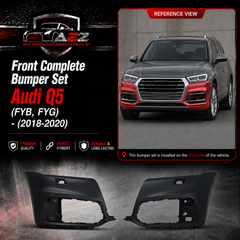 Front Complete Bumper Left 80A807107A & Right 80A807108A Compatible With Audi Q5 (FYB, FYG) - (2018-2020) Tag No.93