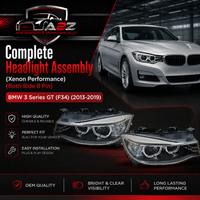 Complete Headlight Assembly (Xenon Performance) Left 63117355555 & Right 63117355556 (Both Side 8 Pin) Compatible With BMW 3 Series GT (F34) (2013-2019) Tag No.84