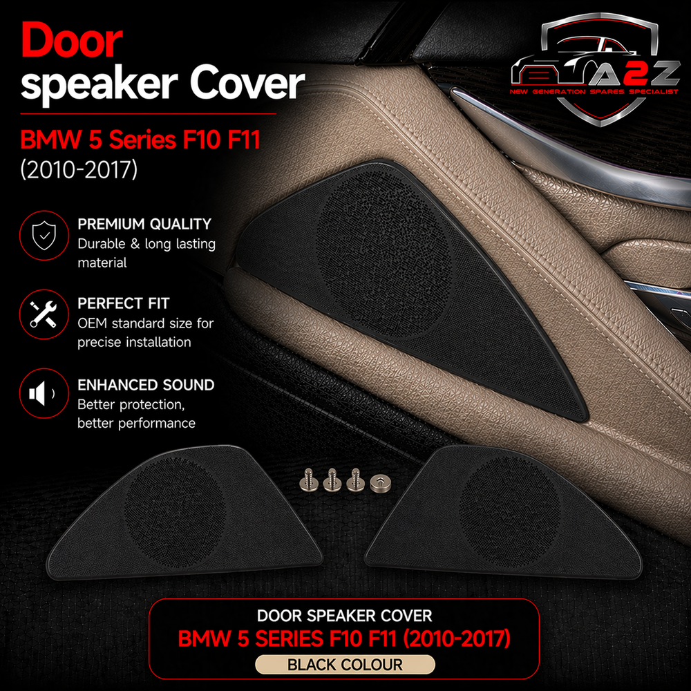 Rear Left Door Speaker Cover Black 51427226463 Compatible With BMW 5 series F10 F11
