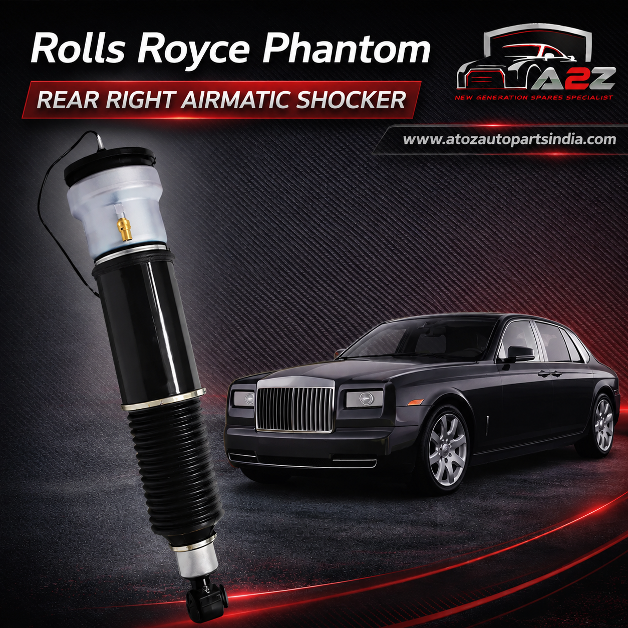 Rear Right Air Suspension Shock Absorber Strut 37106785172 Compatible With Rolls Royce Phantom