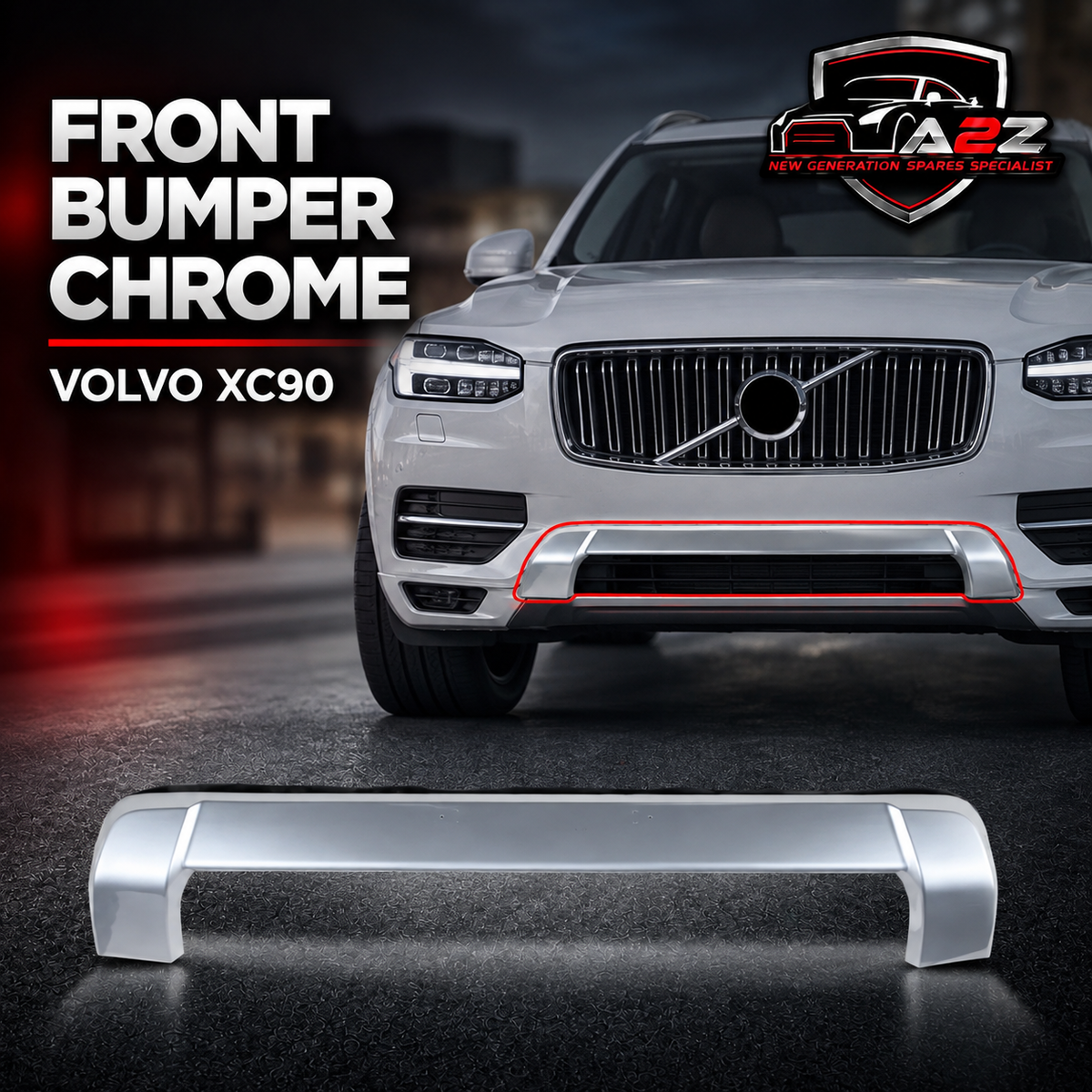 Front Bumper Chrome 31339992 Compatible With VOLVO XC90 I (275) Tag No.8