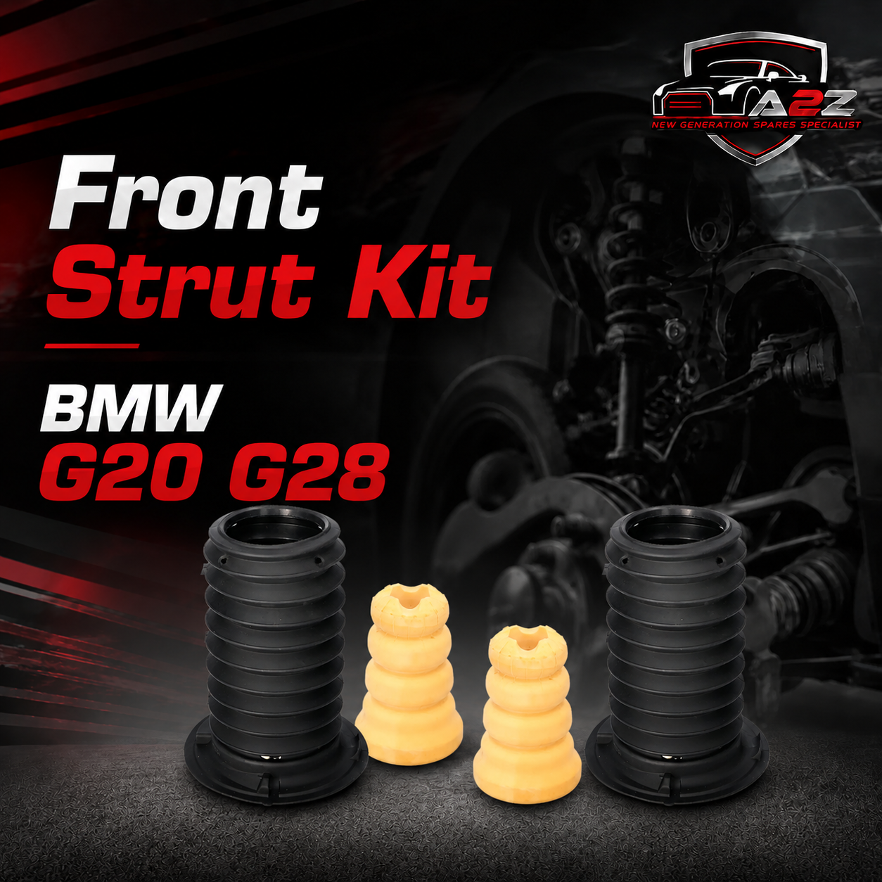 Front Strut Kit (Buffer & Boot ) 31336855440 & 31336871812 Compatible With BMW 3 (G20,G28) (Set Of 4)
