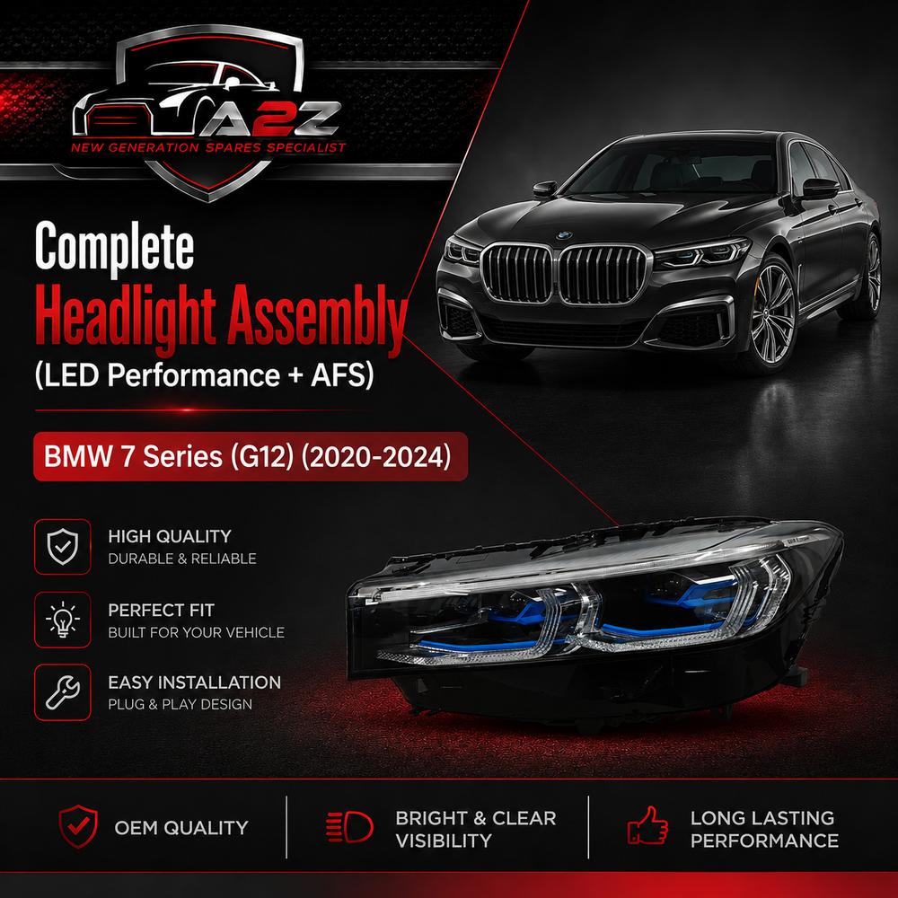 Complete Headlight Assembly (LED Performance + AFS) Left 63119450239 & Right 63119450240 (Both Side 4 Pin) Compatible With BMW 7 Series (G12) (2020-2024) Tag No.86