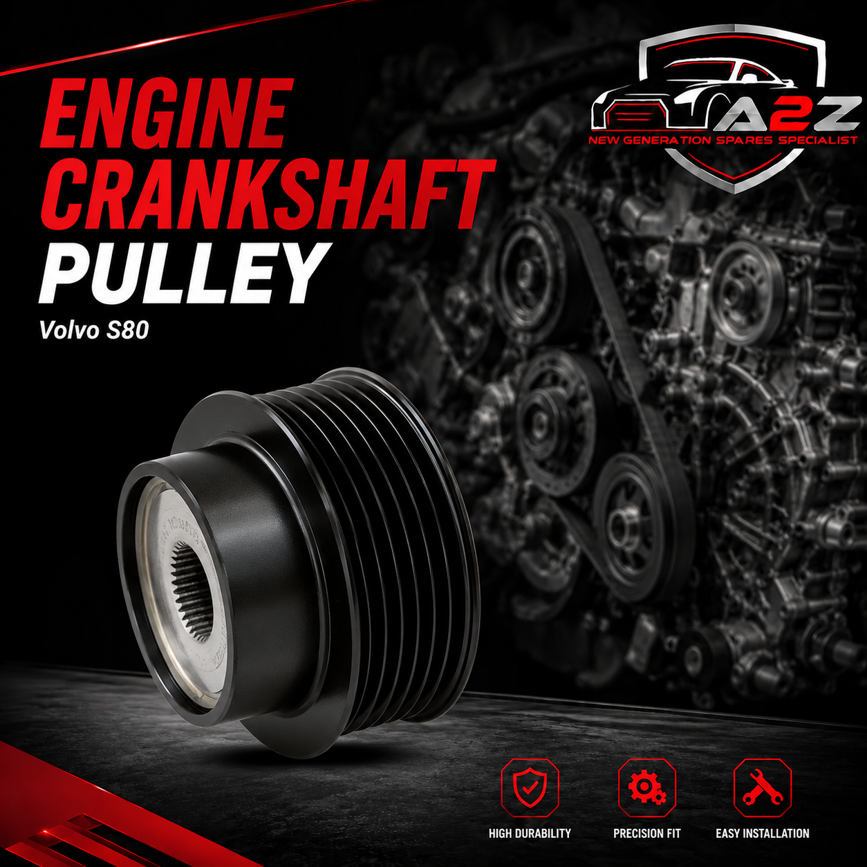 Engine Crankshaft Pulley 31316803 30777744 30750929 Compatible With Volvo S80