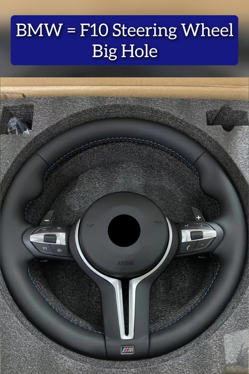 Steering Wheel Leather (Big Hole) Compatible With BMW F10