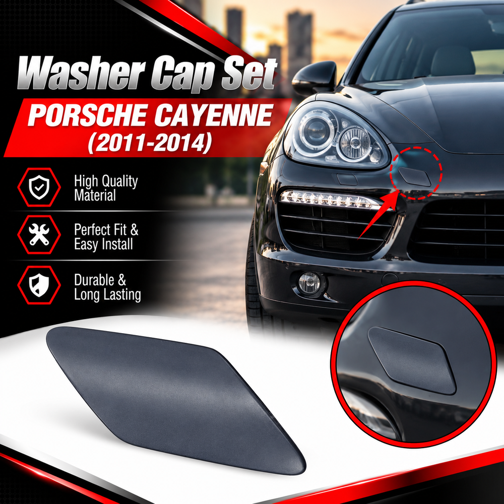 Washer Cap Set 95862830200 = R.H  95862830100 = L.H Compatible With PORSCHE CAYENNE (2011-2014) Tag No: 131