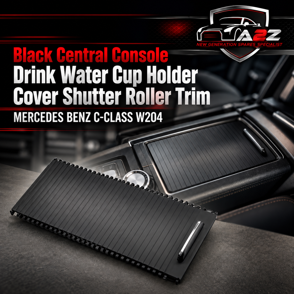 Black Central Console Drink Water Cup Holder Cover Shutter Roller Trim 2046807607-9051  2046804708 -9051  20468076079051  Compatible With MERCEDES BENZ C-CLASS W204