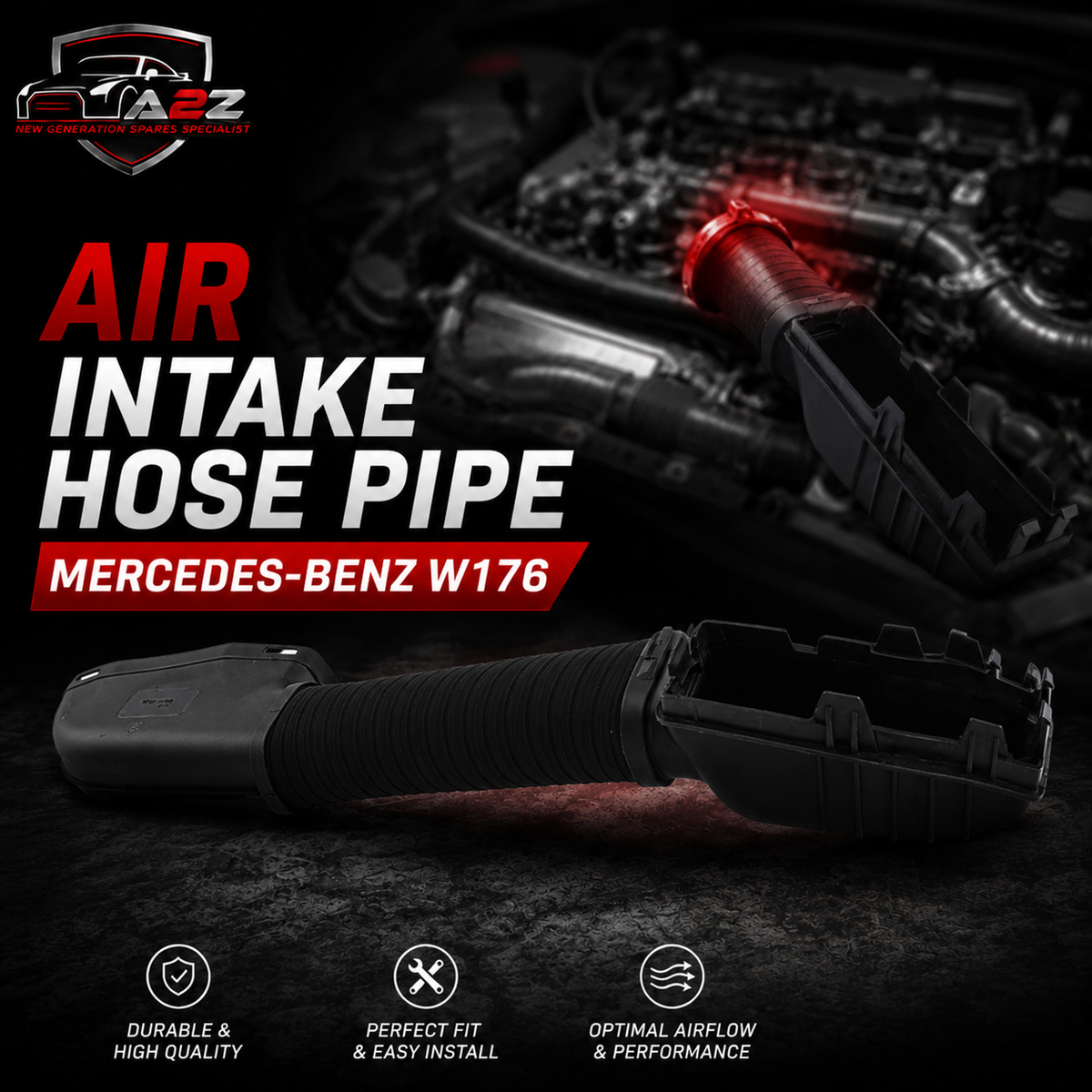 Air Intake Hose Pipe 2700900382 0011028020 2700900100 V301024 For MERCEDES-BENZ A-CLASS  W176 & B-CLASS W246, GLA-CLASS X156 Tag-H-70