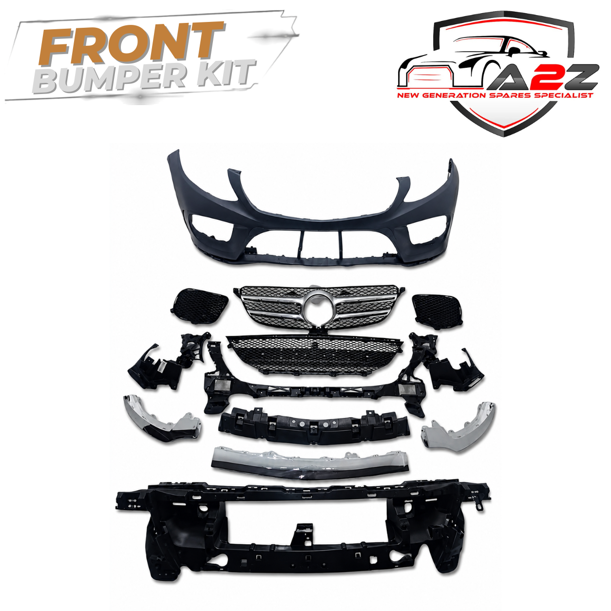 Front Bumper Kit Compatible With Mercedes Benz W166 GLE Upgrade To Mercedes Benz AMG (2016-2019) Tag No.FBK.205 (Shipping Cost Not Included In Price)