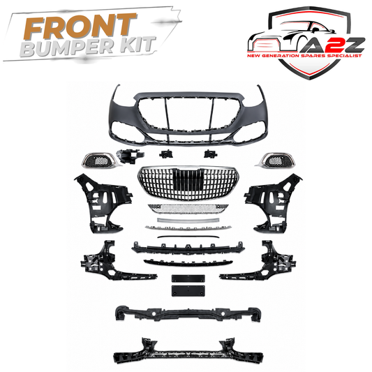 A To Z Compatible With Mercedes Benz S Class W223 (2021-2025) Front Bumper Upgrade Convert To Maybach Mhb S680 Fog Grill Bumper Body Kit Gc W223-001 CC-9714 (Shipping Cost Not Included In Price)