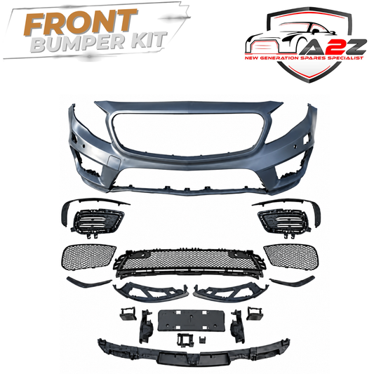 A To Z Compatible With Mercedes Benz Gla W156 X156 (2014-2019) Upgrade Facelift Convert To Gla45 Amg Front Body Kit Bumper CC-9668 (Shipping Cost Not Included In Price)