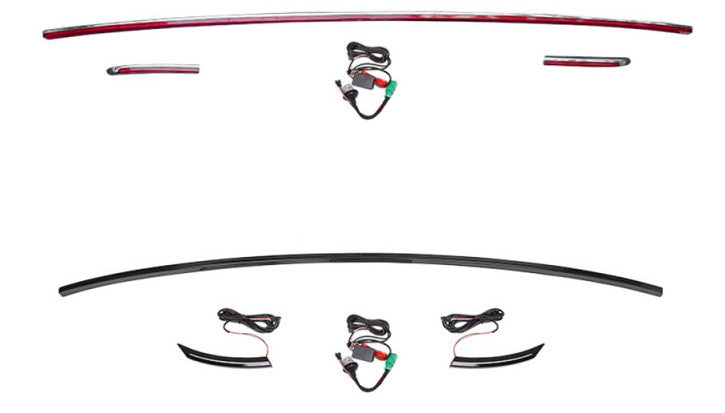 Rear Center Tail Lamp Strips (Chrome To Lights) Compatible With Audi A6 C8 (2019-24)