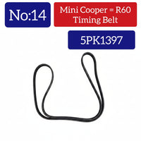Timing Belt 5PK1397 11288511919 Compatible With MINI COUNTRYMAN (R60) Tag-BEL-14