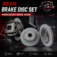 Rear Brake Disc Set 2204230212 Compatible With Mercedes Benz W220
