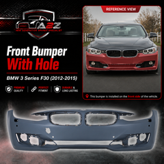 Front Bumper With Hole 51117293022 Compatible With BMW 3 Series F30 (2012-2015) Tag No.431A