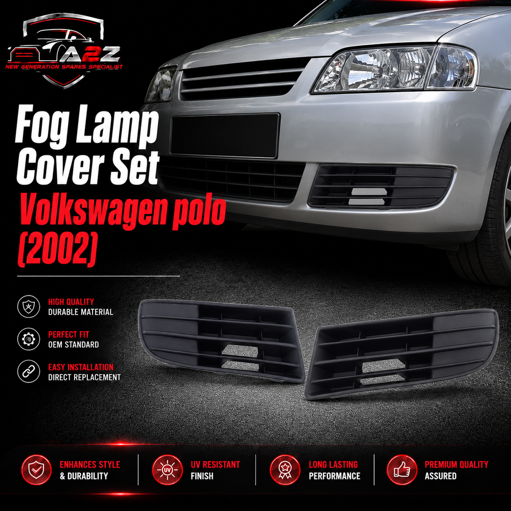 Fog Lamp Cover Set Left 6Q0853665 & Right 6Q0853666 Compatible With Volkswagen polo (2002)