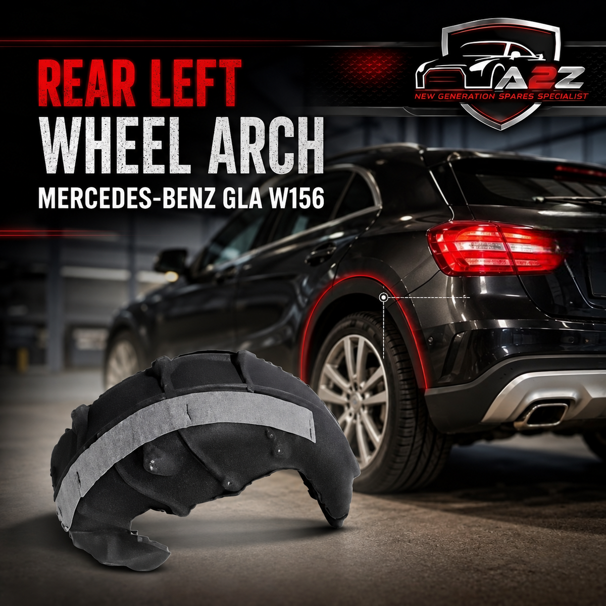 Rear Left Wheel Arch 2926903300 Compatible With Mercedes Benz GLA W156