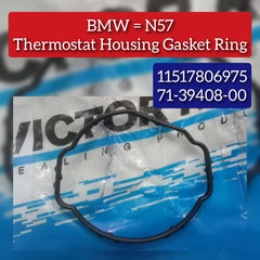 Water Pump Thermostat Elbow Packing Gasket 71-39408-00 11517806975 11517805192 11518512234 Compatible With BMW 3-SERIES Convertible (E93) 5-SERIES (F10) 5-SERIES Gran Turismo (F07) 7-SERIES (F01, F02, F03, F04) X5 (E70) X6 (E71, E72)