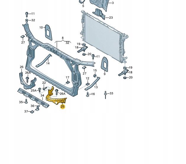 Headlight Mounting Bracket Left 8R0805607B & Right 8R0805608B Compatible With AUDI Q5 (2008-2011) Tag No.168