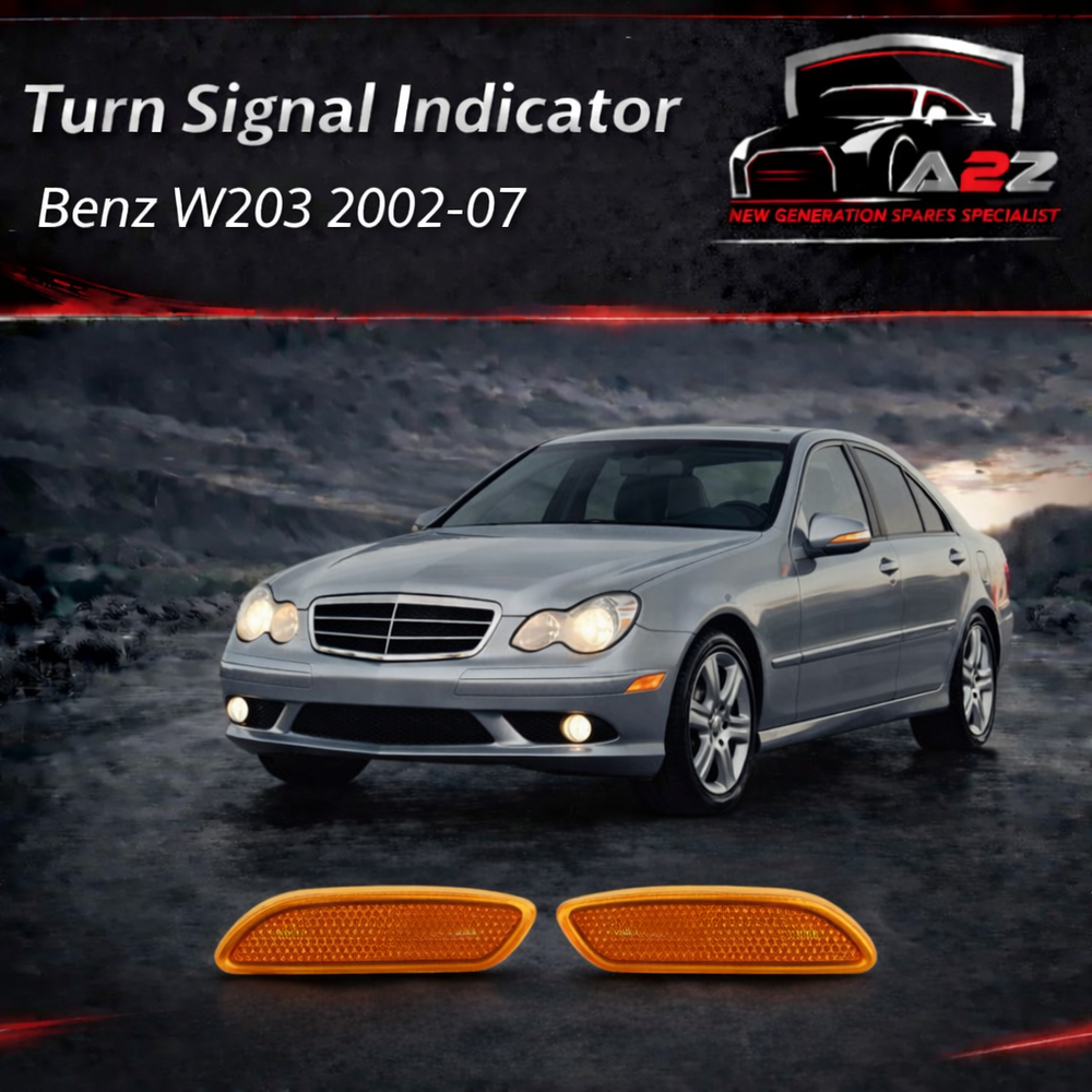 Front Bumper Reflector Left 2038200721 & Right 2038200821 Compatible with Mercedes Benz C-CLASS W203 2002-2007 Tag-FBL-10