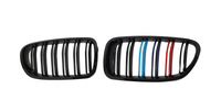 Double Line Glossy Black Multicolour Kidney Grill Left 51137336477 & Right 51137336478 Compatible With BMW 5s F10 (2010-2016) Tag No.12